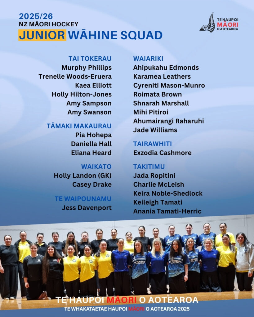 NZMH Junior Wāhine Squad 2026